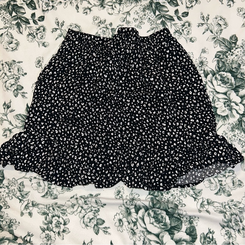 Black and White cheetah print Skirt